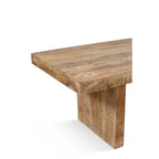 Table à manger en manguier massif naturel avec finition cirée transparente – 80" de large
