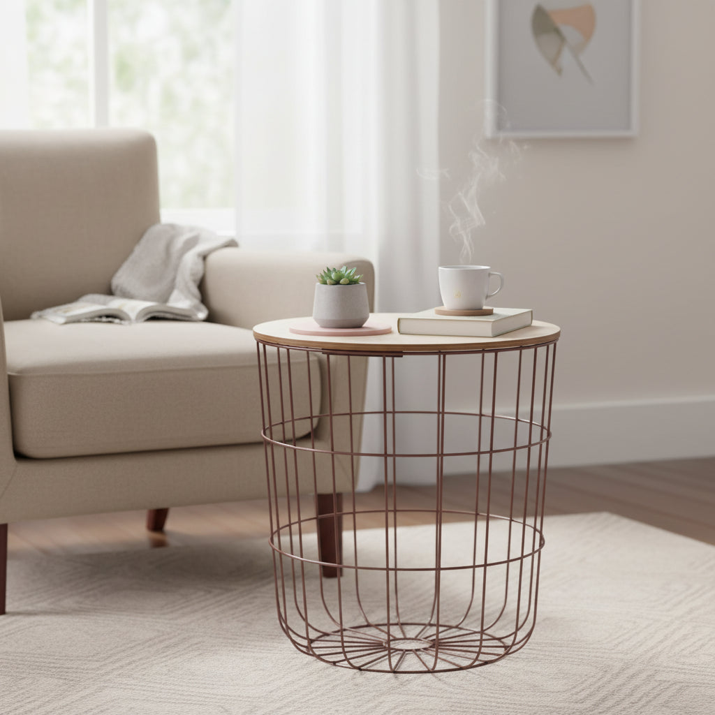 vidaXL Coffee Table Copper  15.6 MDF