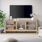 Meuble TV 70" Noir/Blanc avec 5 Niches et Lumières LED – Convient aux TV jusqu'à 75"