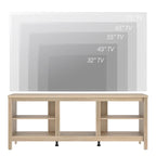 Meuble TV 70" Noir/Blanc avec 5 Niches et Lumières LED – Convient aux TV jusqu'à 75"