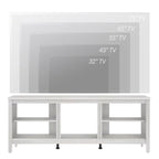 Meuble TV 70" Noir/Blanc avec 5 Niches et Lumières LED – Convient aux TV jusqu'à 75"