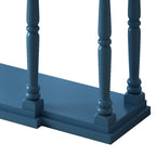 Console en noir antique/bleu marine/blanc antique avec 4 tiroirs et étagère inférieure – Unité simple