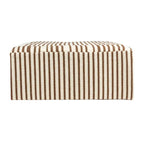 Table basse pouf capitonnée en laine kilim marron et crème – Multi-usage