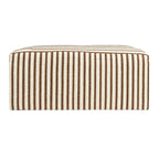 Table basse pouf capitonnée en laine kilim marron et crème – Multi-usage