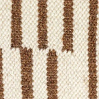 Table basse pouf capitonnée en laine kilim marron et crème – Multi-usage