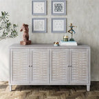 Accent Cabinet 4 Door Wooden Cabinet Sideboard Buffet Server Cabinet
