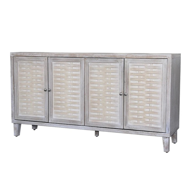 Bahut buffet 4 portes – Bois naturel lavé, simple
