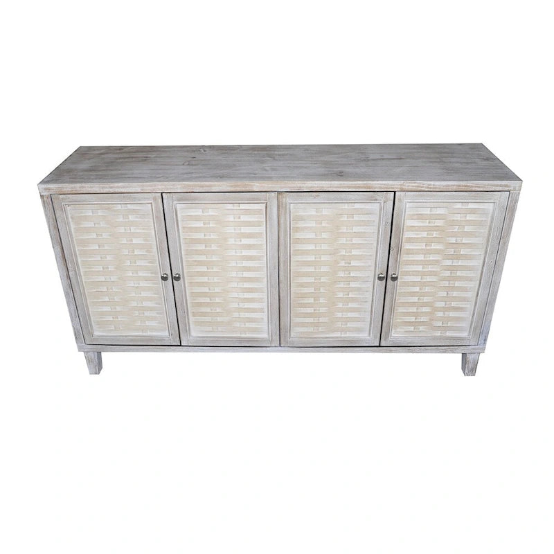 Bahut buffet 4 portes – Bois naturel lavé, simple