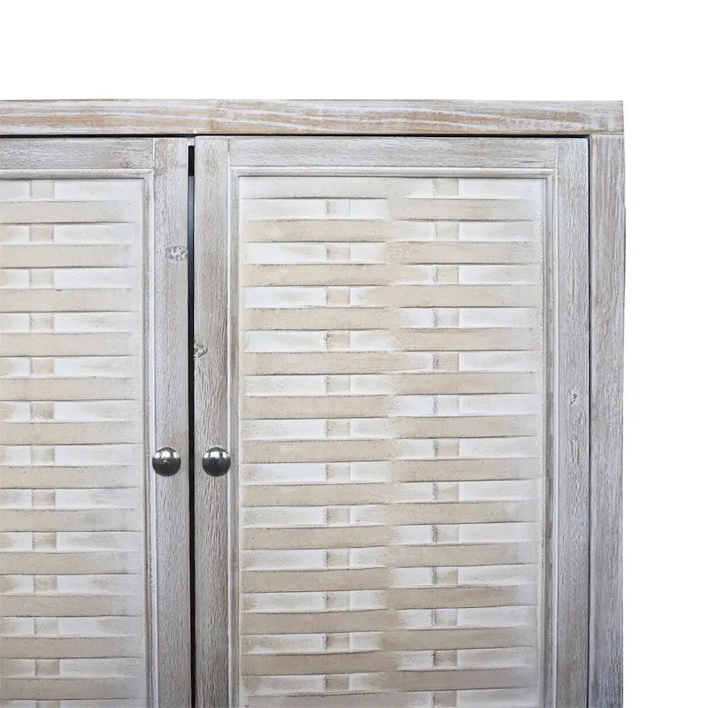 Bahut buffet 4 portes – Bois naturel lavé, simple