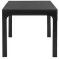 Table de salle à manger rectangulaire en bois d'acajou noir / blanc / naturel – Jusqu'à 8 personnes