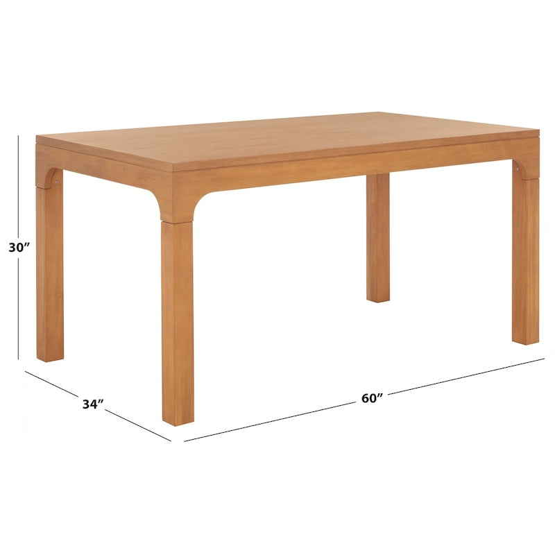 Table de salle à manger rectangulaire en bois d'acajou noir / blanc / naturel – Jusqu'à 8 personnes