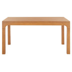 Table de salle à manger rectangulaire en bois d'acajou noir / blanc / naturel – Jusqu'à 8 personnes