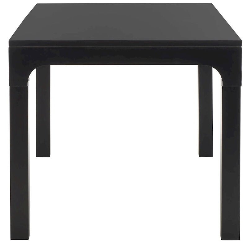 Table de salle à manger rectangulaire en bois d'acajou noir / blanc / naturel – Jusqu'à 8 personnes