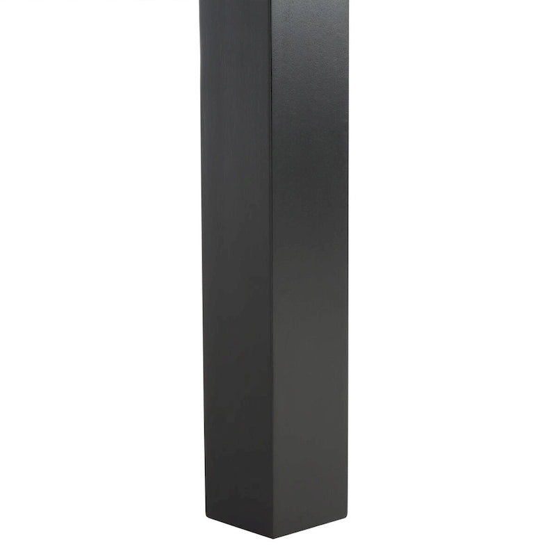 Table de salle à manger rectangulaire en bois d'acajou noir / blanc / naturel – Jusqu'à 8 personnes