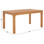 Table de salle à manger rectangulaire en bois d'acajou noir / blanc / naturel – Jusqu'à 8 personnes