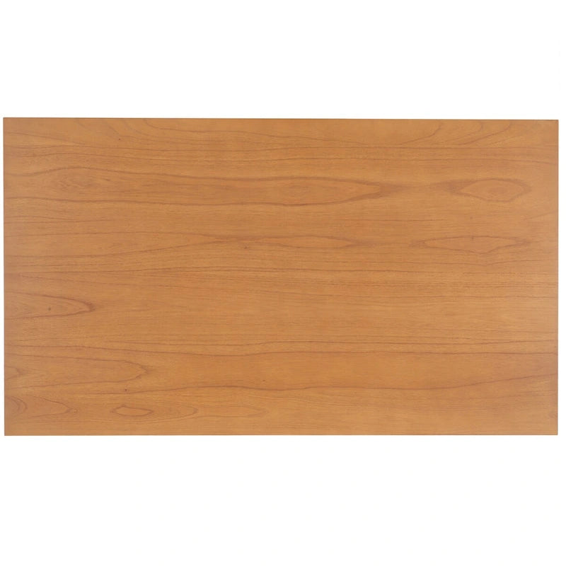 Table de salle à manger rectangulaire en bois d'acajou noir / blanc / naturel – Jusqu'à 8 personnes