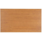 Table de salle à manger rectangulaire en bois d'acajou noir / blanc / naturel – Jusqu'à 8 personnes