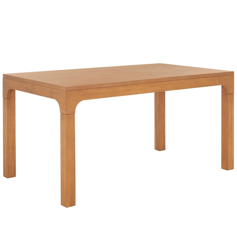 Table de salle à manger rectangulaire en bois d'acajou noir / blanc / naturel – Jusqu'à 8 personnes