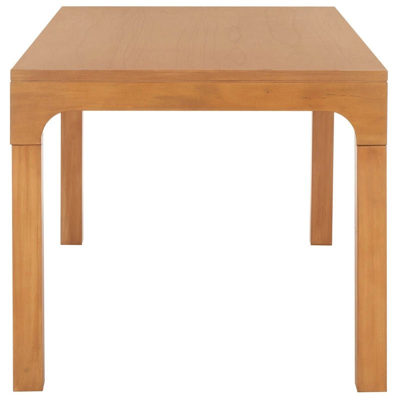Table de salle à manger rectangulaire en bois d'acajou noir / blanc / naturel – Jusqu'à 8 personnes