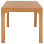 Table de salle à manger rectangulaire en bois d'acajou noir / blanc / naturel – Jusqu'à 8 personnes