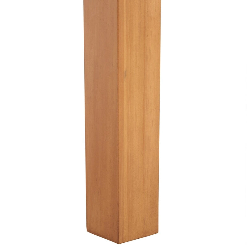 Table de salle à manger rectangulaire en bois d'acajou noir / blanc / naturel – Jusqu'à 8 personnes