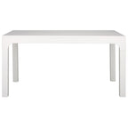 Table de salle à manger rectangulaire en bois d'acajou noir / blanc / naturel – Jusqu'à 8 personnes