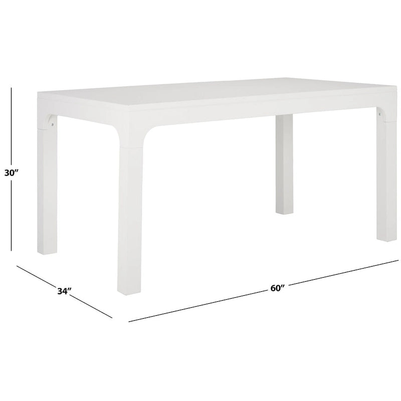 Table de salle à manger rectangulaire en bois d'acajou noir / blanc / naturel – Jusqu'à 8 personnes