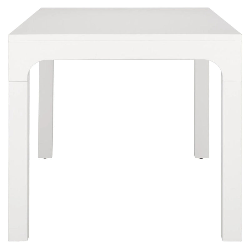 Table de salle à manger rectangulaire en bois d'acajou noir / blanc / naturel – Jusqu'à 8 personnes