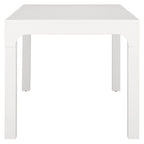 Table de salle à manger rectangulaire en bois d'acajou noir / blanc / naturel – Jusqu'à 8 personnes